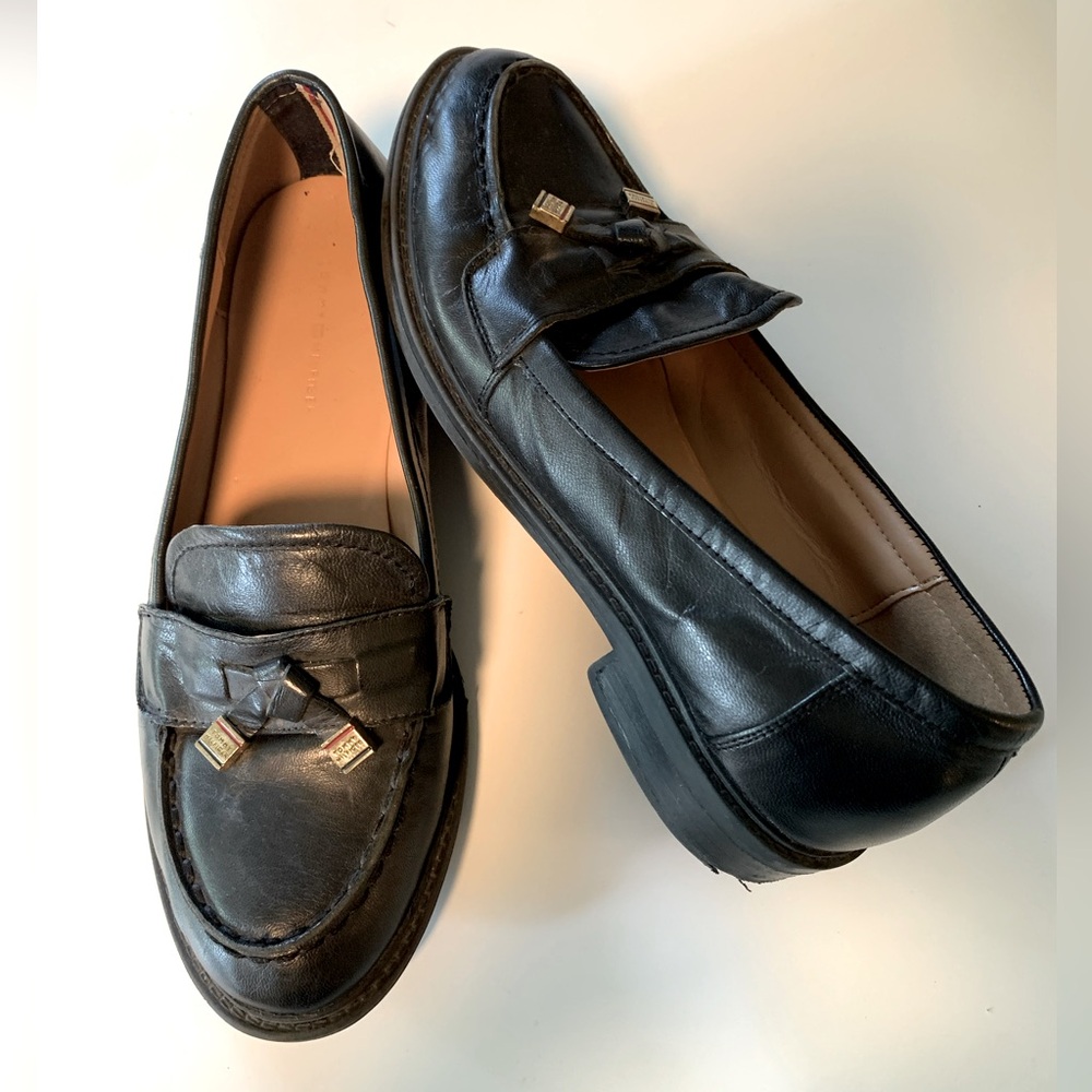 Tommy Hilfiger Black Women’s Leather Loafers
